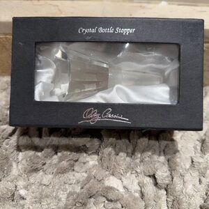 Oleg Cassini Crystal Bottle Stopper Inital B New in Box